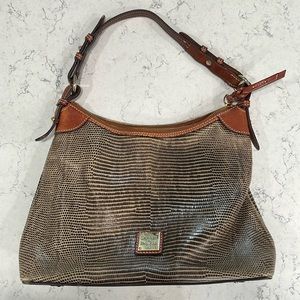 Dooney & Bourke Lizard Embossed Hobo Shoulder Bag